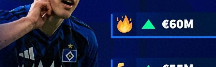 热刺中卫成德甲带刀后卫！德转预热武什科维奇身价 19岁德甲5球