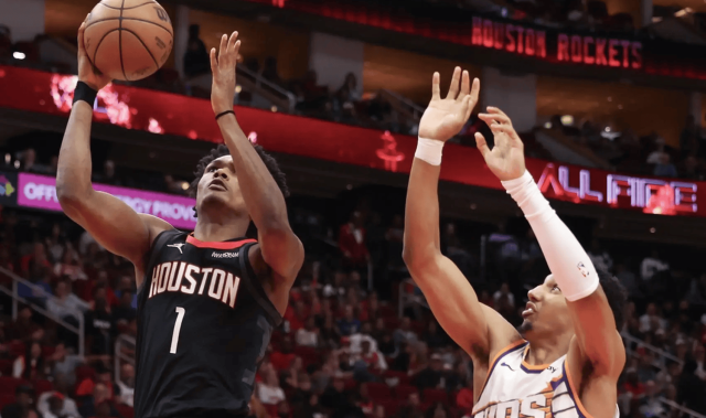 杜兰特26+10&amp;三分绝杀布克27分 火箭赛季三杀太阳